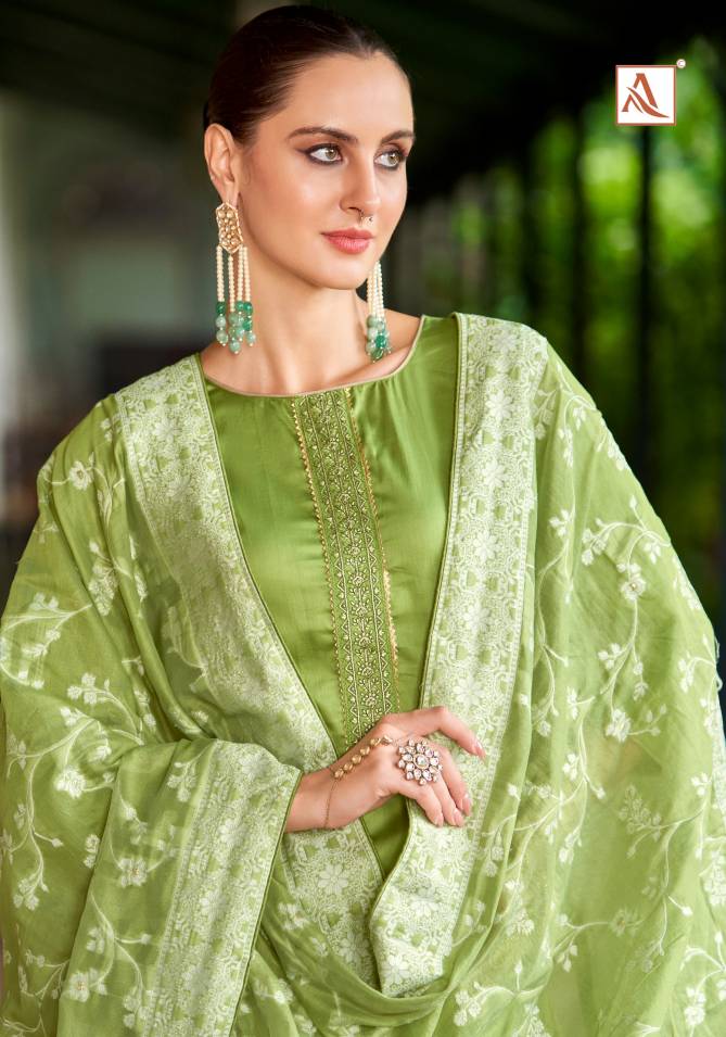 Ossom Touch By Alok Suit Embroidery Jam Cotton Dress Material Wholesale Shop In Surat